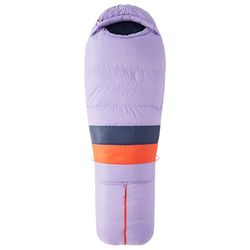 Marmot Women's Teton Long, Sacco a Pelo a Mummia per Adulti, Imbottitura in Piuma D'Oca 650, Extra Lungo, Molto Leggero e Caldo, 183 cm, Adatto Fino a-40 °C Donna, Paisley Purple/Arctic Navy