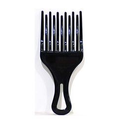 EUROSTIL Unisex_Adult AHUECADOR PEINE Doble PUA PEQUEÑO 17CM 1UN Small Double Comb 17 cm 1, Black, No aplica
