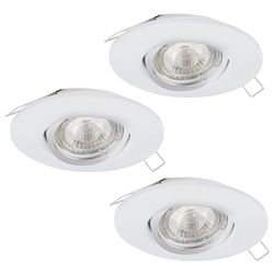 EGLO Luz empotrable, Blanco, Ø 108 mm, 3er Set