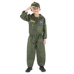 Dress Up America 487-S barn Air Force Pilot kostym, unisex barn, storlek 4–6 år (midja: 71–76 höjd: 99–114 cm)