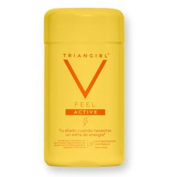 TRIANGIRL Feel Active Complemento Alimenticio con Vitamina B6 y Magnesio Ayuda Disminuir Cansancio Fatiga y Eleuterococo-Ginseng Siberiano para Energía y Salud Mental. 60 Comprimidos Masticables Limón