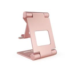 Brightium Soporte Plegable Slim para teléfono y Tablet, Color Rosa, Ligero y portátil, Ideal para Ver Videos y Realizar videollamadas.