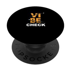 Orange Vibe Check Orange Graphic PopSockets PopGrip Adhesivo