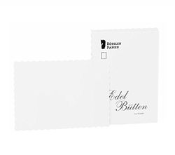 Rössler 2052388003 - Tarjeta de Papel (Tamaño A6, Hecha A Mano), Color Blanco