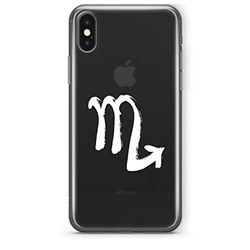 Zokko fodral iPhone XS Max Scorpio Sign - mjukt genomskinligt bläck vitt