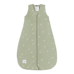 LÄSSIG Babyslaapzak, mouwloos, single jersey met Tencel ™ lyocell 0,5 TOG/Sleeping Bag Leave Olive, maat 86/92