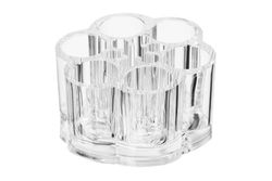 Fantasia 1256 - Soporte para accesorios (redondo, altura de 6 cm, diámetro de 9 cm), transparente