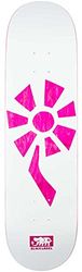 Flower Power Skateboard Deck 8.25 x 32.12 Wit/Roze