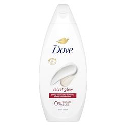 Dove Velvet Glow Body Wash Body Cleanser Shower Gel With Plant-Based Moisturisers For Softer, Smoother Skin After One Shower 225 Ml