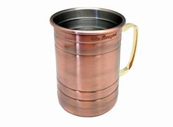 Vin Bouquet FIV 208, caneca de cobre de 500 ml, jarro de cobre, ideal para coquetéis ou cerveja, design vintage