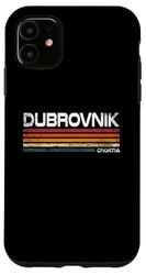 Dubrovnik Croazia Retro Design Dubrovnik Città Vecchia Custodia per iPhone 11