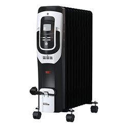 Güde Olieradiator OR 2500-11 DT (2500 W, 3 warmtestanden: 1000/1500/2500 W, LCD-display, kantel- en oververhittingsbeveiliging, traploos regelbare thermostaat, timerfunctie, handgreep & 4 rollen)