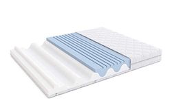Amazon Basics Materasso double face Schiuma ad alta resilienza, Medio-rigido (H3) e rigido (H4), 140 x 200 x 20 cm, Bianco