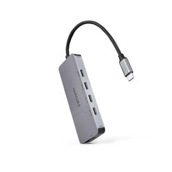 HUB USB-C - hub de 4 Puertos USB-C, Incluye Puerto USB-C PD, Longitud de 10 cm, Ideal para Conexiones rápidas y versátiles.*