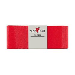 Susy Card 11105293 jultextiltejp, platt liggande, banderolerad, 3 m x 40 mm, 1 st, röd