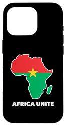 Bandiera della mappa dell'Africa Unite per Burkina Faso e Ibrahim Traore Custodia per iPhone 16 Pro
