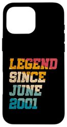 Légende depuis juin 2001 : 24 ans, drôle, rétro, 24e anniversaire Coque pour iPhone 16 Pro Max