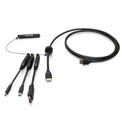 C2G 6ft (1,8 m) 4K HDMI Premium kabel en dongle Adapter Ring met kleurgecodeerde Mini DisplayPort™, DisplayPort en USB-C