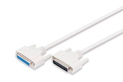 Digitus C▒ble d'extension de transfert de donn▒es D-Sub25 m▒le vers D-Sub25 femelle Beige 3 m