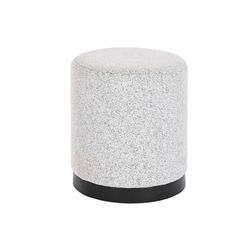 DKD Home Decor Fotstöd svart grå polyester trä MDF 40 x 40 x 45 cm
