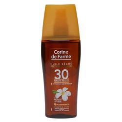 Corine de Farme - Aceite Seco Protector SPF30 - Protección Solar UVA UVB - Bronceado Radiante - Monoi de Tahití - Clean Beauty - Fabricación Francesa - 150 ml