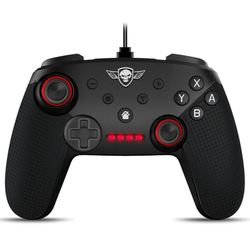 SPIRIT OF GAMER - Controller PGP Black Bluetooth Gamepad Pro Gaming - Wireless - Rechargeable via USB - Grip Control - Dual Vibration Motors - 12 Hour Autonomy