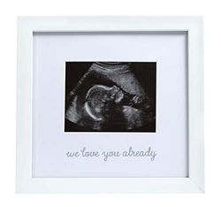 Little Pear We Love You Already Sonogram Frame, Gender-Neutral Pregnancy Announcement Picture Frame, Nursery Décor, White