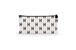 Bonamaison, Estuche de Lona con Cremallera para lápices, con impresión Digital, para Escuela, Bolsa de Lona para niños, niñas, 100% algodón, Unisex, 1 Unidad, 21 x 12 cm