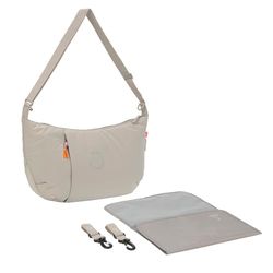Troozy Lässig luiertas voor baby's, om op te hangen, met aankleedkussen, kinderwagenopzetstuk, waterafstotend/GRE Lunua heuptas, Beige