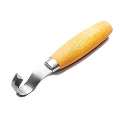 Morakniv Carving Hook 162 - Cuchillo fijo mixto, mango de abedul natural, hoja: 52 mm