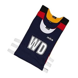 Mitre - Dossards de netball - Réversible en maille filetée (lot de 7) - Mixte Adulte - Multicolore (Bleu Marine/Rouge) - L