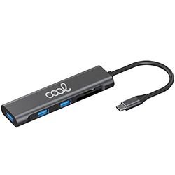 Hub Tipo-C Universale Cool 5 in 1 Alluminio (3 x USB 3.0 + SD + Micro SD)