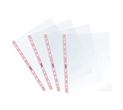 Favorit, Enveloppen, geperforeerd, 25 stuks, 22 x 30 cm, pastelroze, transparant en glanzend, hoge dikte