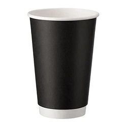 Intertan Q530015MB drickmugg med dubbla väggar, matt svart, 90 mm diameter, 40 ml kapacitet, 25 stycken