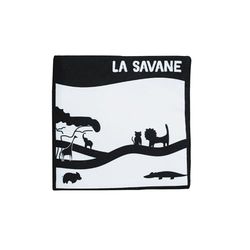 TROIS KILOS SEPT Livre d'éveil Noir et Blanc en Tissu pour bébé