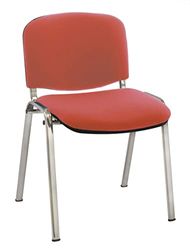 Silla Express Chaise Confidente ISO tapissée, Métal, Rouge, 55x53x79 cm