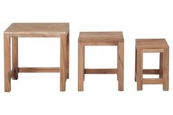 COFFEE TABLE IN WOOD - SET 1/3