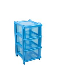 GIO'STYLE Essential Cassie commode voor kinderen, 3 laden, lichtblauw, hoogte 60 cm, gemaakt in Italië