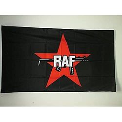 Az Flag Bandera de la FRACCIÓN del EJÉRCITO Rojo 90x60cm para Palo - Bandera Banda Baader-MEINHOF RAF 60 x 90 cm, Multicolor