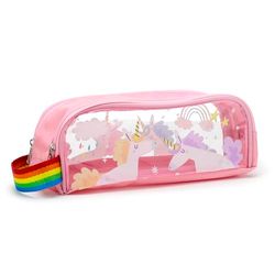 Puckator Unicorn Magic Clear Window Pencil Case - School Equipment Stuff - Pencil Cases - Large Capacity Preppy Pencil Case - Zipper Pouch - Office Essentials Pencils Case Cute - Pencilcase Pen Case