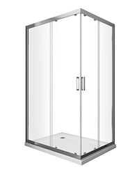 Box Doccia Rettangolare Angolare Scorrevole Vetro 6 mm Easy-Clean H.190 (80X140)