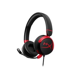 HyperX Cloud Mini - Auriculares gaming con cable para niños, límite volumen 85dB, para PC/Switch/PS/Chromebook/Xbox/Móvil, Rojo/Negro