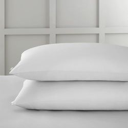 Bianca 400 Thread Count Cotton Sateen Oxford Pillowcase Pair Dove Grey