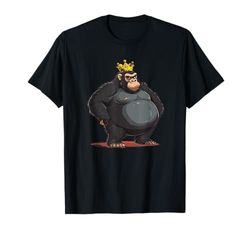 Fat Gorilla Monarch con corona per un look reale Maglietta