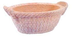 VASO “CESTINO INTRECCIATO” DA GIARDINO IN TERRACOTTA PER PIANTE E FIORI, FATTO A MANO – MADE IN ITALY; MISURE DELLA FIORIERA: LUNGHEZZA CM. 27, ALTEZZA CM. 14, LARGHEZZA CM. 17.