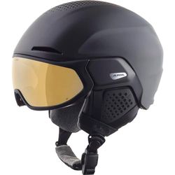 ALPINA Alto Q-Lite Casque de Ski Unisex-Adults, Black Matt (Gold Mirror), 51-55