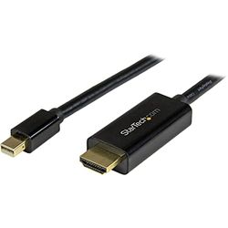 StarTech.com 6FT MDP TO HDMI Cable - 4K Mini DisplayPort to HDMI, MDP2HDMM2MB (Mini DisplayPort to HDMI Converter Cable - 6 ft (2m) - 4K, 2 m, Mini DisplayPort, HDMI Type A)