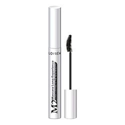 Lovren Mascara M2 Long Experience, Alargador de larga duración sin níquel y parabenos, dermatológicamente testado, resistente al agua fácil de quitar, negro, 10 milímetros