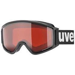 uvex g.gl 3000 LGL - skibril voor dames en heren - contrastverhogend - vergroot en condensvrij gezichtsveld - black/lasergold lite-rose - one size