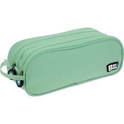 Grafoplás Pennenetui voor school, mintgroen, 24,5 x 9,5 cm, bits en bobs, zachte kleuren, Mint Soft, 24,5x9,5cm, school